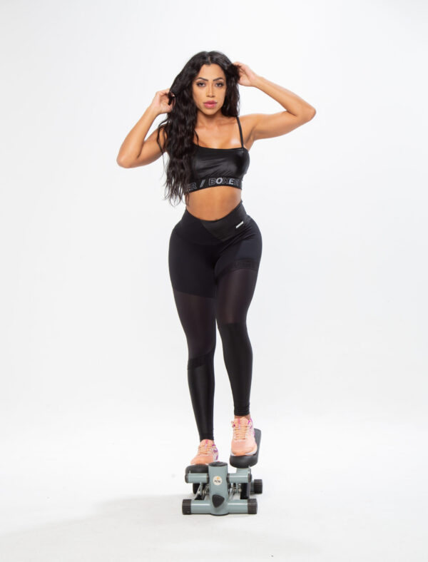 Legging Fitness Feminina - Preta - Image 3